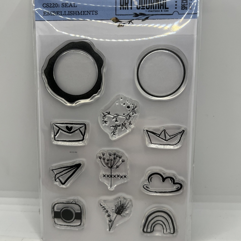 New Elizabeth Craft Designs Clear Stamp Set - Seal‎ Embellishments , CS220